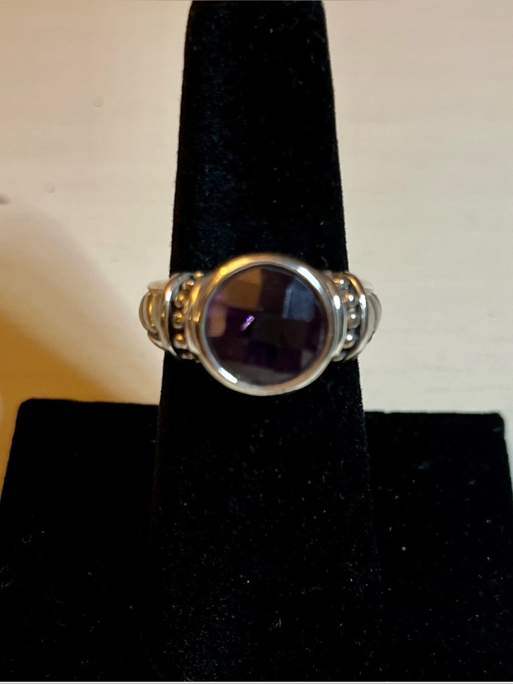 Sterling Silver Purple Stone Women's Ring